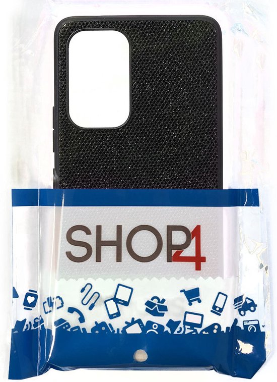 Shop4 - Coque Samsung Galaxy A73 5G - Coque Arrière Rigide Glitter Zwart