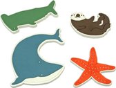 THE ZOO COLLECTION - set/4, MAGNETS, Ocean print