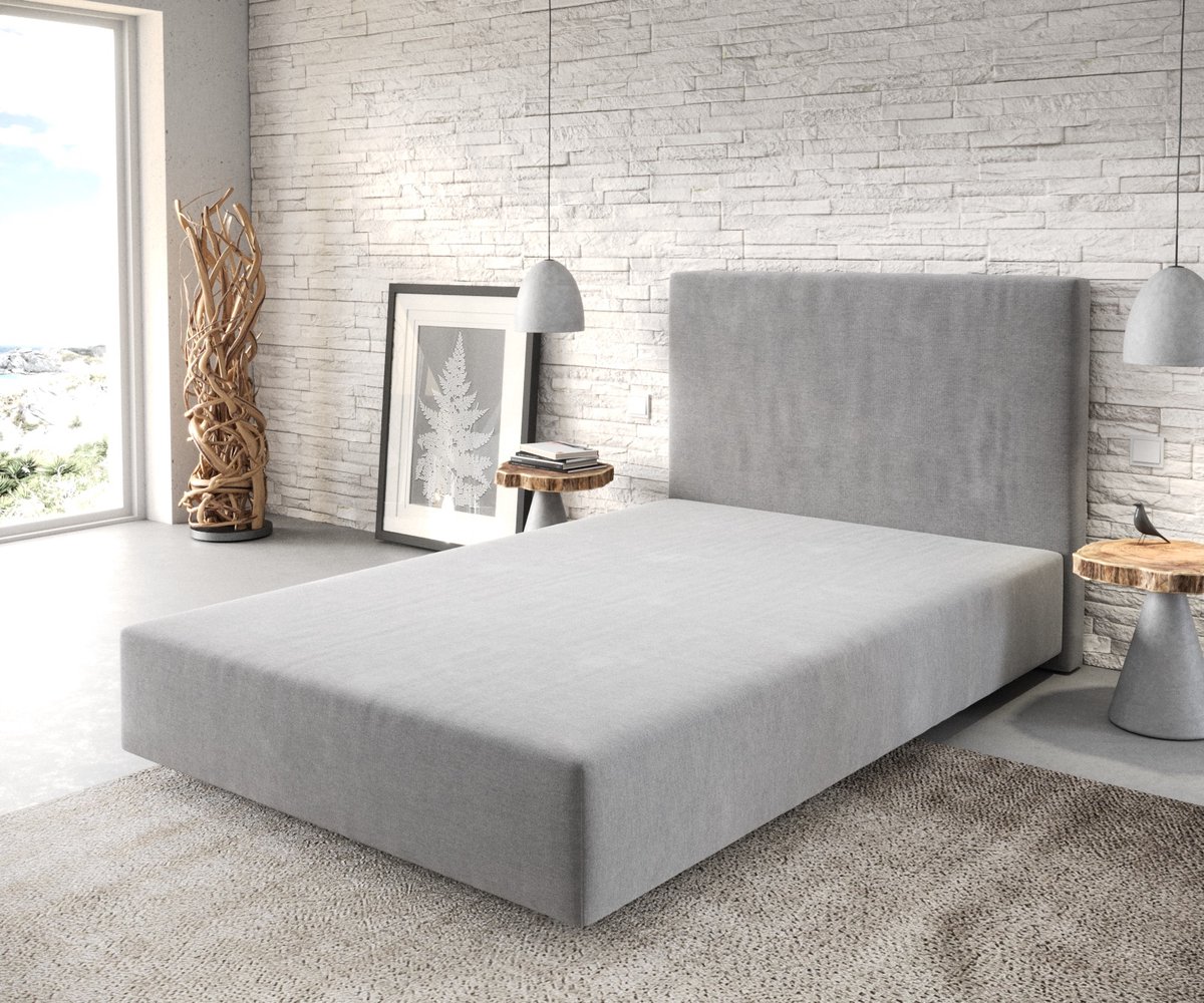 Boxspringframe Dream-Well Microvezel Grijs 120x200 cm Bedframe