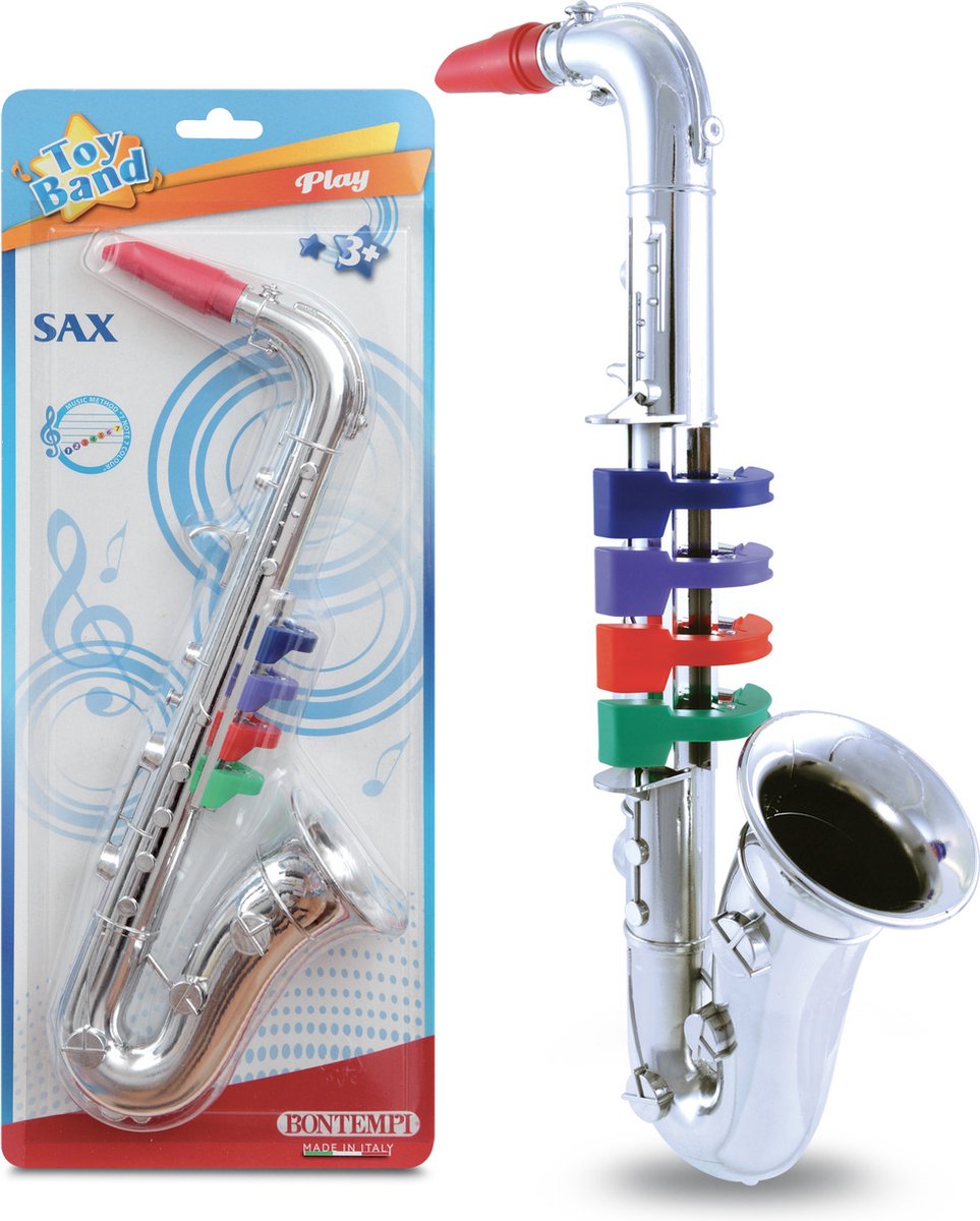 Enfants en plastique Saxophone Jouet Mini Saxophone Sax Enfants Instrument  de musique Jouet Cadeau (Argent)