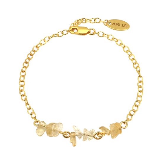 ARLIZI 2109 Bracelet perles citrine argent massif plaqué or