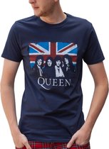Rockstarz T-shirt Queen "Union Jack" Blauw (L)
