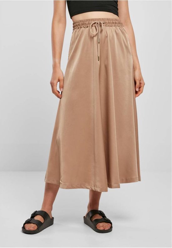 Midi denim rok voor dames in Blauw