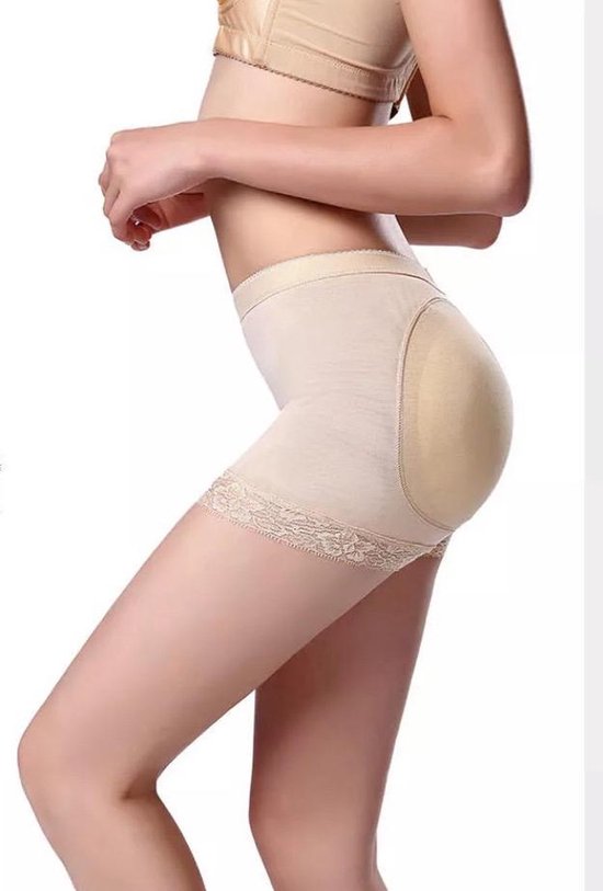 Jumada - Ondergoed met vulling - Butt lifter - Billen - Slipje - Comfortabele lingerie - Nude/beige - Maat S