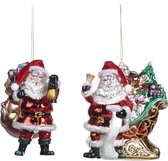 Goodwill Kerstbal-Kerstman met kerstkadootjes Rood H 14 cm LET OP Prijs Per Stuk