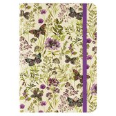 Peter Pauper compacte notitieboek - Amethyst Butterflies - met elastieksluiting - 13x18 cm