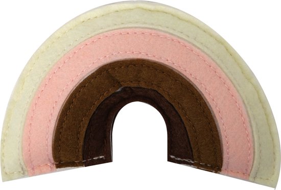 Kersvers - Box mobiel - mobiel baby roze - Baby Mobile - Regenboog Babykamer - Sterretjes - Wolkjes - Vilt - Wieg - Roze - beige - zonder muziekarm - box mobiel meisjes - muziekmobiel — afbeelding 3