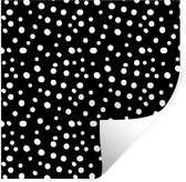 Muurstickers - Sticker Folie - Stippen - Design - Zwart - Wit - 30x30 cm - Plakfolie - Muurstickers Kinderkamer - Zelfklevend Behang - Zelfklevend behangpapier - Stickerfolie