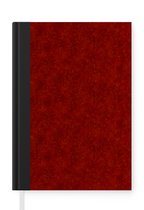Notitieboek - Schrijfboek - Roest print - Rood - Patronen - Notitieboekje klein - A5 formaat - Schrijfblok