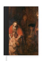 Notitieboek - Schrijfboek - Terugkeer van de verloren zoon - Schilderij van Rembrandt van Rijn - Notitieboekje klein - A5 formaat - Schrijfblok