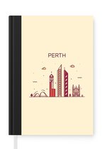 Notitieboek - Schrijfboek - Australië - Perth - Skyline - Notitieboekje klein - A5 formaat - Schrijfblok