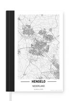 Notitieboek - Schrijfboek - Hengelo stadskaart - Notitieboekje klein - A5 formaat - Schrijfblok - Plattegrond