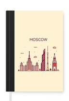 Notitieboek - Schrijfboek - Moskou - Rusland - Skyline - Notitieboekje klein - A5 formaat - Schrijfblok