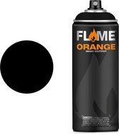 Molotow Flame Orange - Spray Paint - Spuitbus verf - Synthetisch - Hoge druk - Matte afwerking - 400 ml - deep black