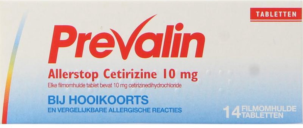 Prevalin Allerstop Allergietabletten Cetirizine 10 mg - 14 tabletten - Prevalin