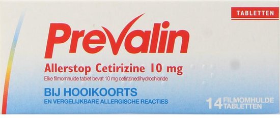 Prevalin Allerstop Allergietabletten Cetirizine 10 mg - 14 tabletten