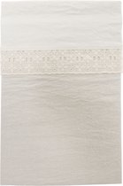 Cottonbaby ledikantlaken - broderie groot - roomwit - 120x150 cm