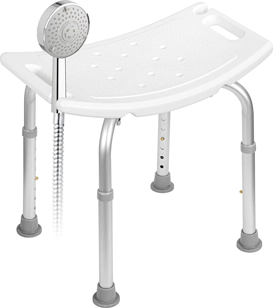 Douchekruk in hoogte verstelbaar douchestoel rechthoekig