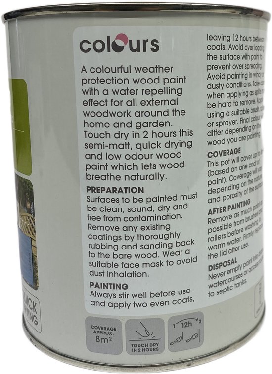 Colours beits op waterbasis lichtblauw 750ml 8m2 bol