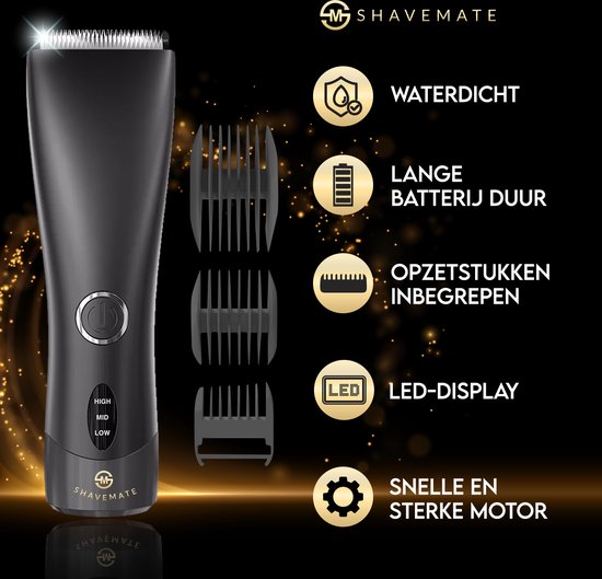ShaveMate Bodygroomer - Tondeuse Voor Mannen - Hair Clipper Set - Draadloos - Waterproof