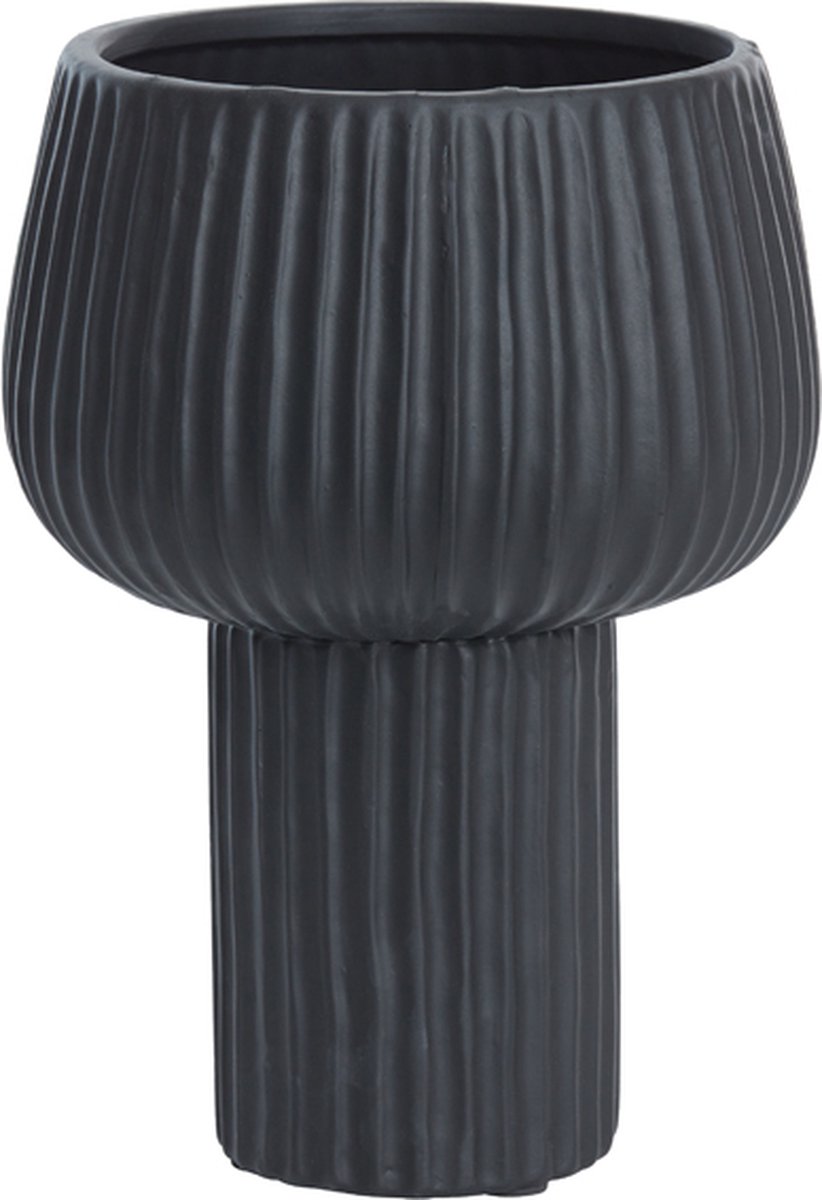 Light&living Vaas deco Ø22,5x31,5 cm FEYA keramiek zwart