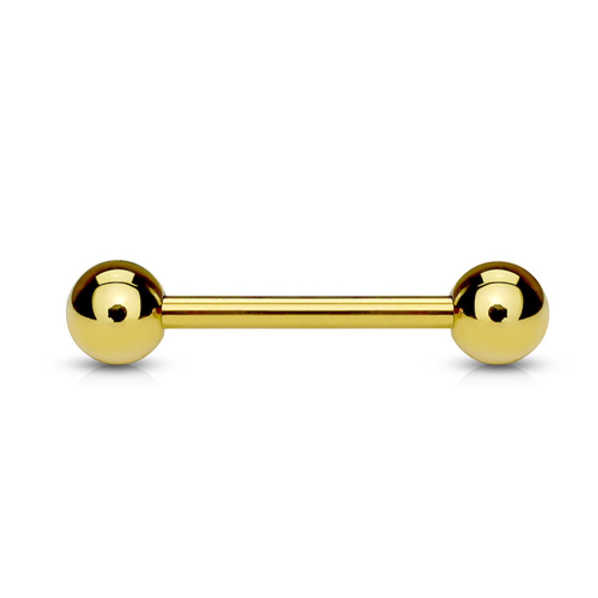 Piercing chirurgisch staal extern schroefdraad basis 1.6x14 - goud - LMPiercings