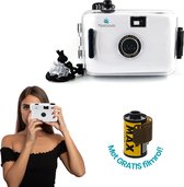 TibaGoods camera - Met rol - Waterdicht - Analoge Camera - Kinder Camera - Wit