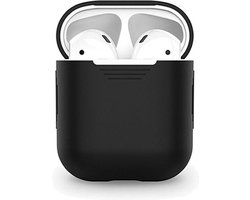 Smartphonica AirPods 1/2 siliconen hoesje - Zwart