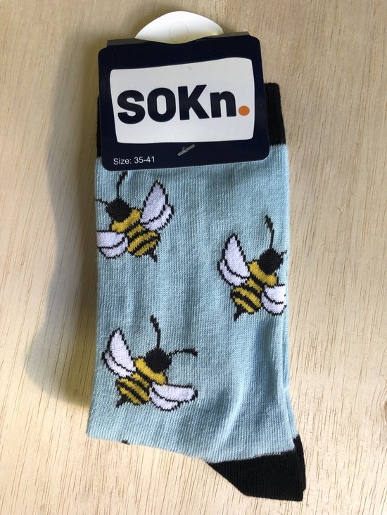SOKn. trendy sokken BIJEN maat 35-41 (ook leuk om kado te geven !) | bol.com