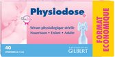 GILBERT FYSIODOSE FYSIOLOGISCH SERUM 40 DOSIS VAN 5 ML - voor nasale hygiëne - voor ooghygiëne - Physiodose
