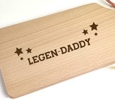 Tapasplankje hout - Serveerplankje - Vaderdagcadeau - 290 x 120 x 8 mm - Cadeau voor papa - Legen daddy - Cadeau papa - Vaderdag - Serveerplank - Tapasplank - Cadeau vaderdag