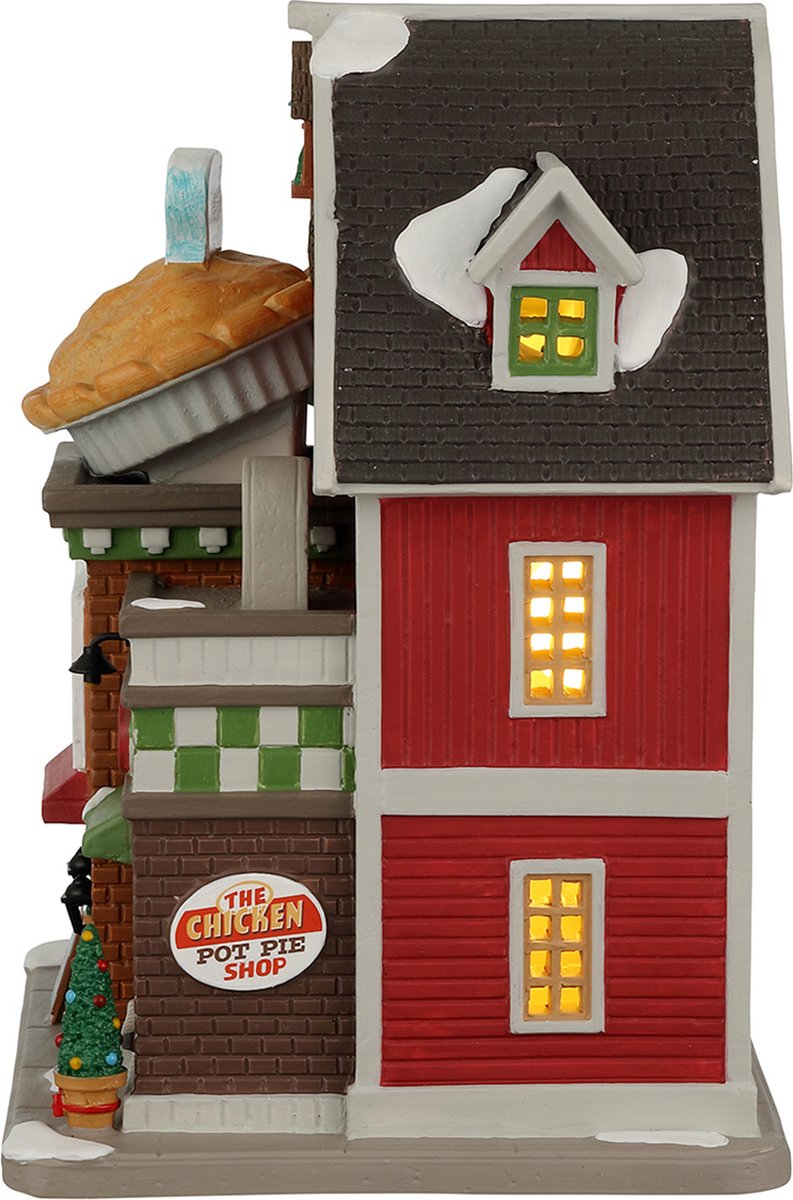LEMAX - Negozio Di Torta Di Pollo (The Chicken Pot Pie Shop) Con Illuminazione LED, Edificio In Miniatura - 3