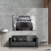 Luxe Canvas Schilderij Jeep | 75x100 | Woonkamer | Slaapkamer | Kantoor | Muziek | Design | Art | Modern | ** 4CM DIK! 3D EFFECT**