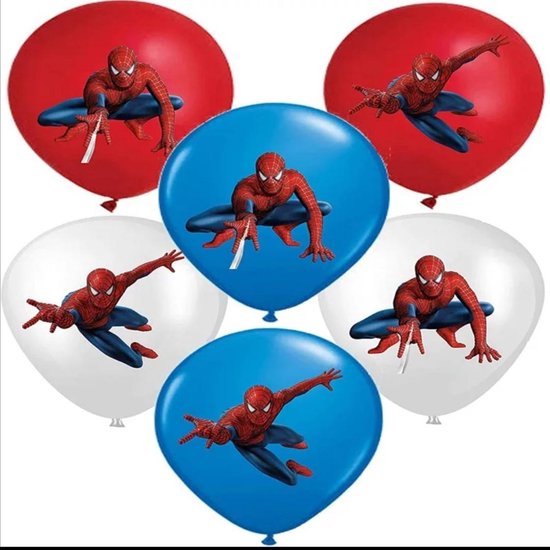 Spiderman-3-Kleuren-Latex-Ballon-12-stuks-Verjaardag-Thema