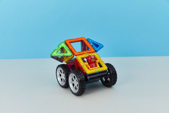 Magformers Wow Plus Set - Magnetisch Bouwspeelgoed - 18-delig - Bouwkaarten Auto's - Montessori Speelgoed - 3-7 jaar