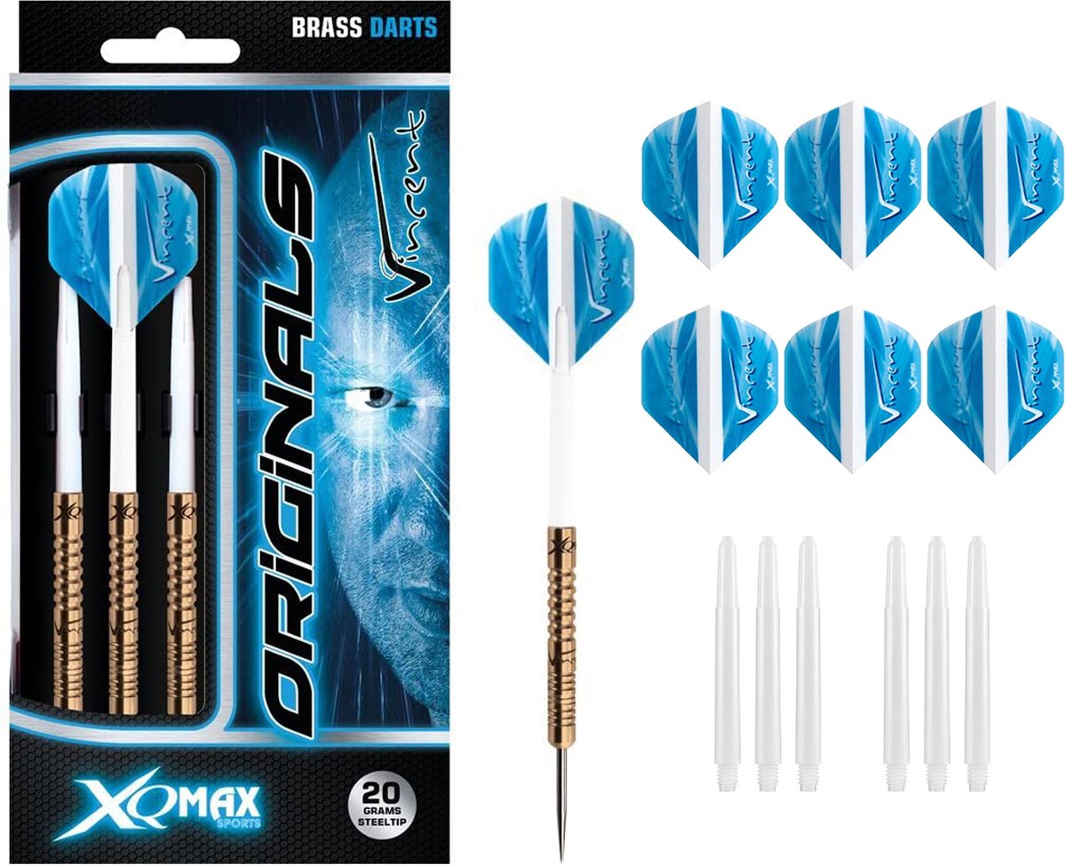 XQMax Vincent van der Voort - dartpijlen - inclusief 2 sets dart flights en dart shafts - darts