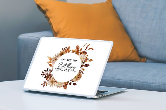 Laptop sticker - 10.1 inch - Vriendschap - Vrienden - Quotes - Spreuken - You are the best thing never planned - 25x18cm - Laptopstickers - Laptop skin - Cover - SleevesAndCases