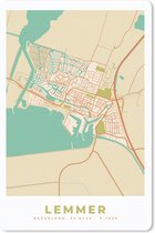 Muismat - Mousepad - Lemmer - Vintage- Kaart - Stadskaart - Plattegrond - 18x27 cm - Muismatten