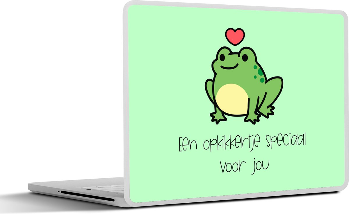 Laptop sticker - 14 inch - Beterschap - Spreuken - Dieren - Opkikker - 32x5x23x5cm - Laptopstickers - Laptop skin - Cover