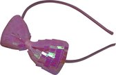 Jessidress® Haarband Haar Diadeem Feestelijke Diadeem met haarstrikje - Roze