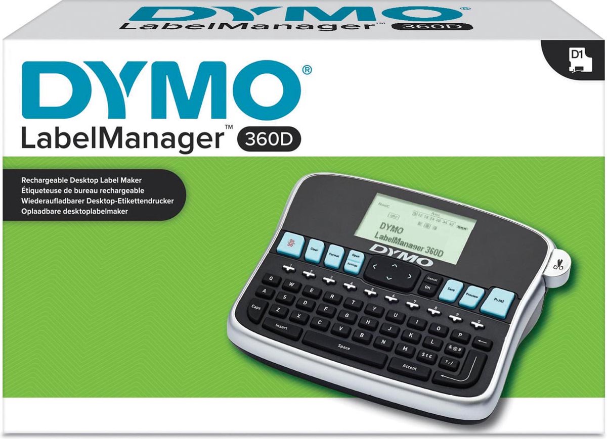DYMO LabelManager 210D+ Qwerty Etiqueteuse adapté pour rubans: D1