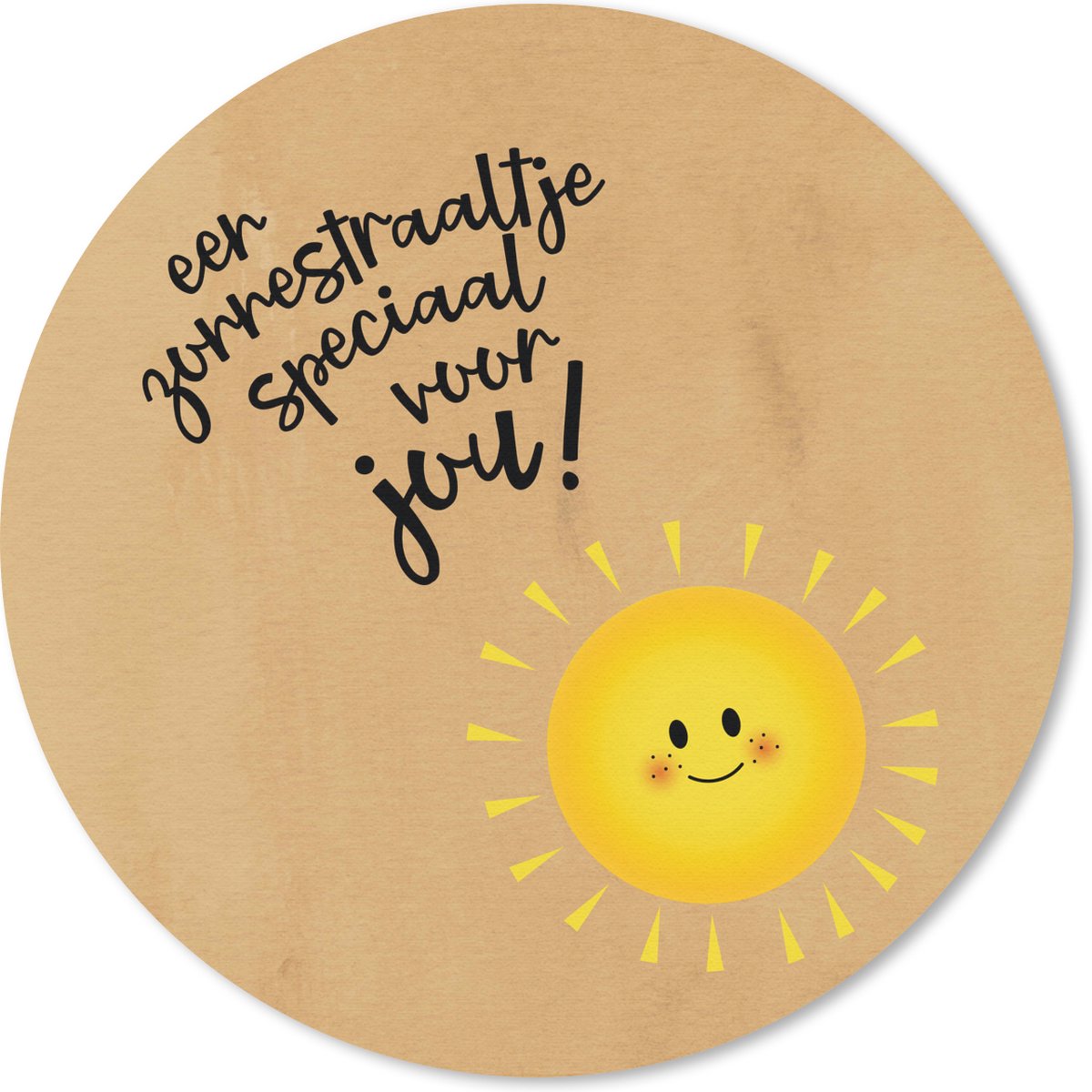 Muismat rond 50x50 cm - Mousepad Beterschap - Spreuken - Geel - Zon - Ronde muismatten