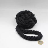 3 mètres de cordon épais 12 mm Zwart