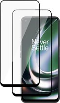 Screenprotector geschikt voor OnePlus Nord CE 2T - Tempered Glass Full Screen Protector - 2 Stuks