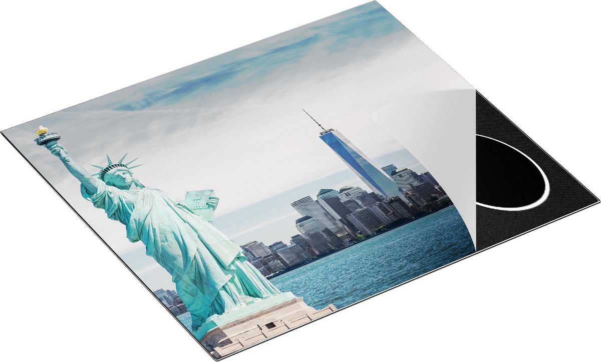 Chefcare Inductie Beschermer Vrijheidsbeeld in New York - 58,3x51,3 cm - Afdekplaat Inductie - Kookplaat Beschermer - Inductie Mat
