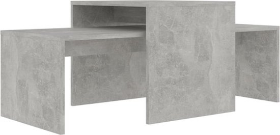 vidaXL-Salontafelset-100x48x40-cm-bewerkt-hout-betongrijs