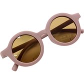 Maesy - kinderzonnebril Vinny - zonnebril voor kinderen - peuters - jongens en meisjes - UV400 bescherming - hippe retro bril rond - baby paars bruin