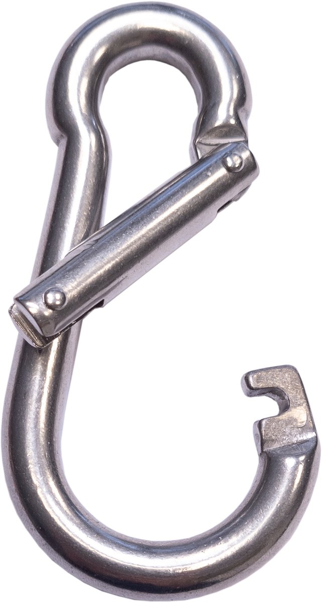 Karabijnhaak schuin 80x8mm A4 RVS AISI 316 800 daN