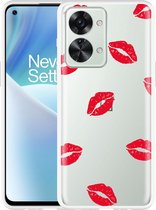 OnePlus Nord 2T Hoesje Red Kisses - Designed by Cazy