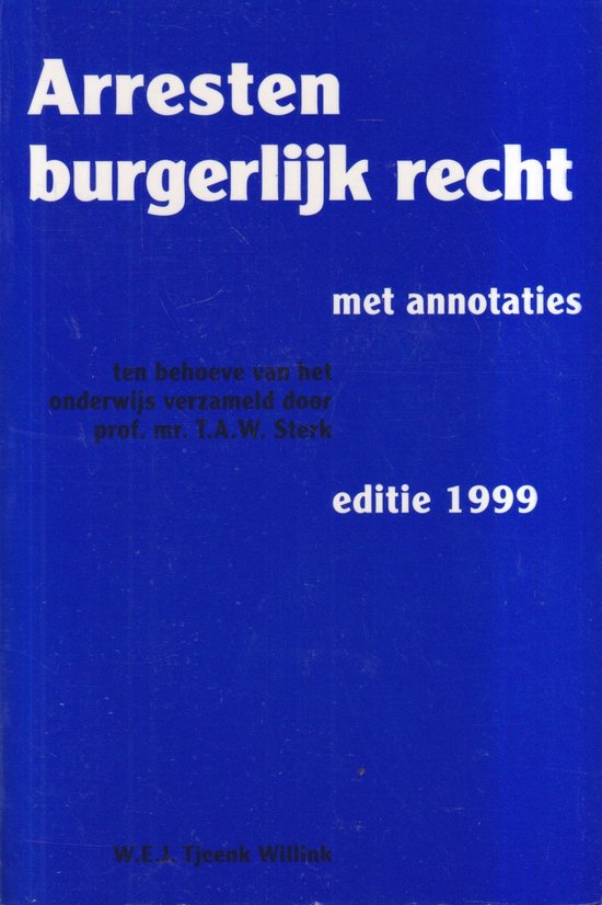 1999 Arresten burgerlijk recht - cover